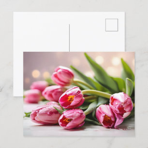 Lentetulpen voor Valentijnsdag Briefkaart