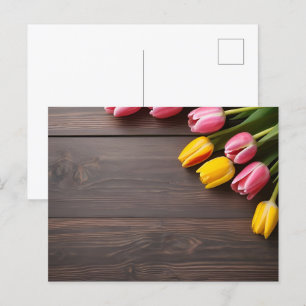 Lentetulpen voor Valentijnsdag Briefkaart