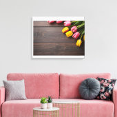 Lentetulpen voor Valentijnsdag Canvas Afdruk (Insitu (Woonkamer))