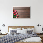 Lentetulpen voor Valentijnsdag Canvas Afdruk (Insitu (Slaapkamer))