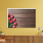 Lentetulpen voor Valentijnsdag Canvas Afdruk (Insitu (Woonkamer))