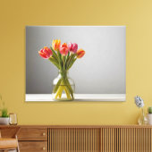 Lentetulpen voor Valentijnsdag Canvas Afdruk (Insitu (Woonkamer))