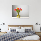 Lentetulpen voor Valentijnsdag Canvas Afdruk (Insitu (Slaapkamer))