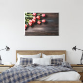 Lentetulpen voor Valentijnsdag Canvas Afdruk (Insitu (Slaapkamer))