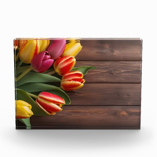 Lentetulpen voor Valentijnsdag Fotoblokken (Voorkant)