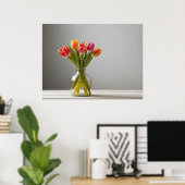 Lentetulpen voor Valentijnsdag Poster (Thuiskantoor)