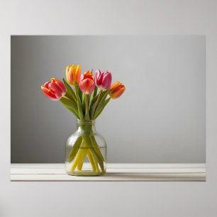 Lentetulpen voor Valentijnsdag Poster