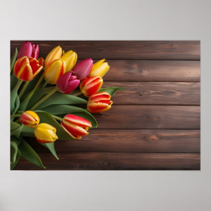 Lentetulpen voor Valentijnsdag Poster