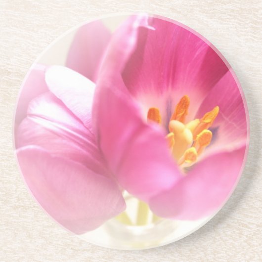 Lentetulpen zandsteen onderzetter (Voorkant)