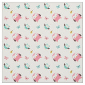 Lenteuilen en vlinders stof (Swatch)