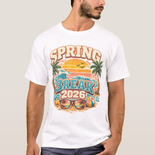 Lentevakantie 2026 Strandfeest Vintage T-shirt