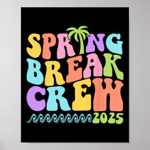 Lentevakantie Crew 2025 Overeenkomstige Familie Gr Poster