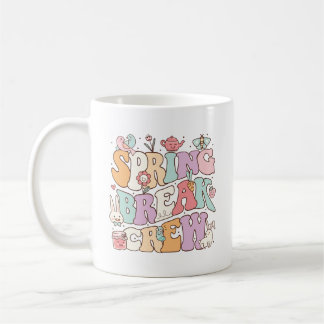 Lentevakantie Crew Retro Groovy Kawaii Doodle Koffiemok
