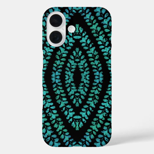 Lentevakantie laat turquoise gekleurd kunstontwerp Case-Mate iPhone case (Achterkant)