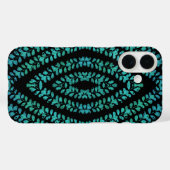Lentevakantie laat turquoise gekleurd kunstontwerp Case-Mate iPhone case (Achterkant (horizontaal))