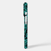 Lentevakantie laat turquoise gekleurd kunstontwerp Case-Mate iPhone case (Achterkant / Links)