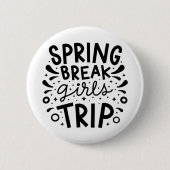 Lentevakantie meisjesreis ronde button 5,7 cm (Voorkant)