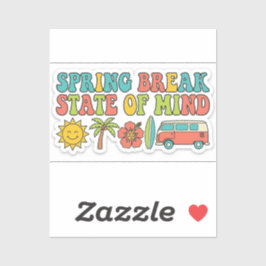 Lentevakantie Staat van Geest Aesthetic Strand Sticker