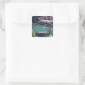 Lentevaren in Arashiyama Vierkante Sticker (Tas)
