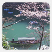 Lentevaren in Arashiyama Vierkante Sticker (Voorkant)