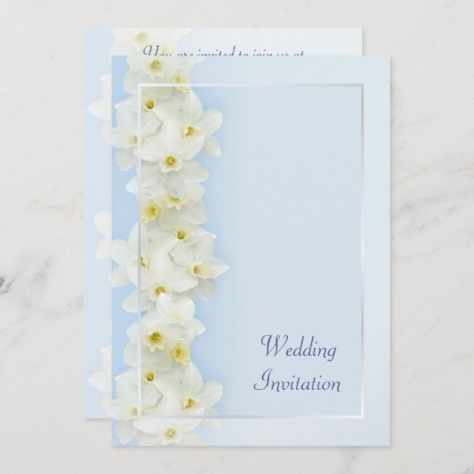 lenteverbruiloft met daffodils kaart (Voorkant / Achterkant)