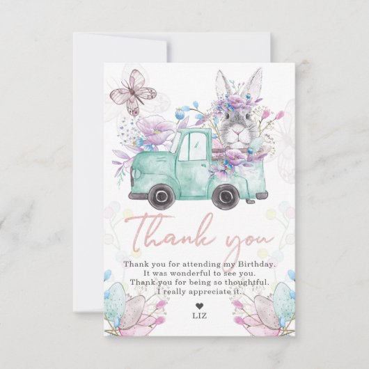 lenteverjaardag bedankkaart (Voorkant)