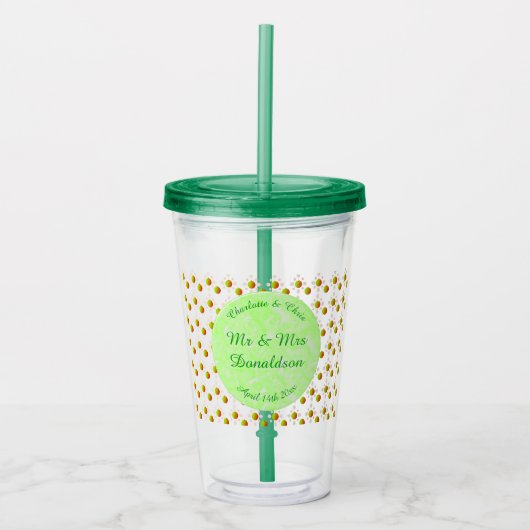 lenteviendringbloesem en appels acryl drinkbeker (Voorkant)