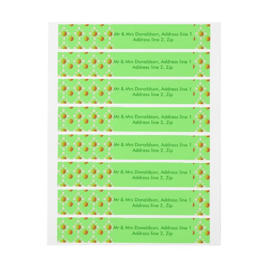lenteviendringbloesem en appels adreslabel wikkel (Vel)