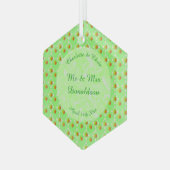 lenteviendringbloesem en appels glas ornament (Voorkant links)