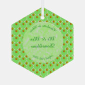 lenteviendringbloesem en appels glas ornament (Achterkant)