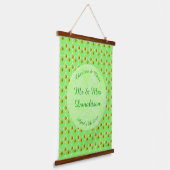lenteviendringbloesem en appels hangend wandkleed (Gebogen)