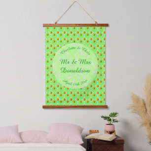 lenteviendringbloesem en appels hangend wandkleed