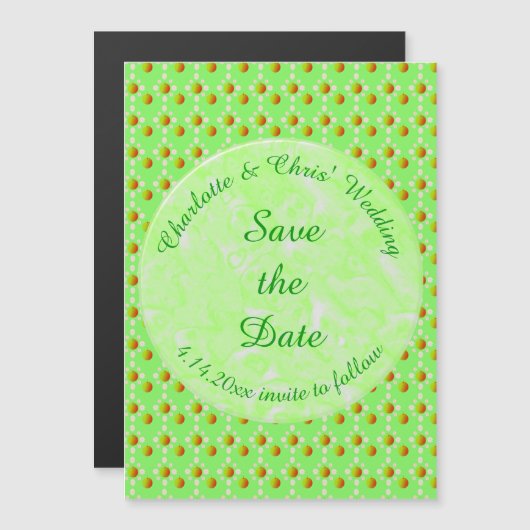  lenteviendringbloesem en appels magnetische uitnodiging (Voorkant / Achterkant)