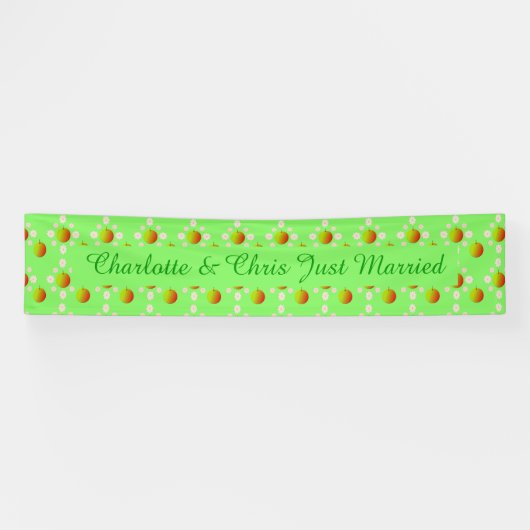 lenteviendringbloesem en appels spandoek (Horizontaal)