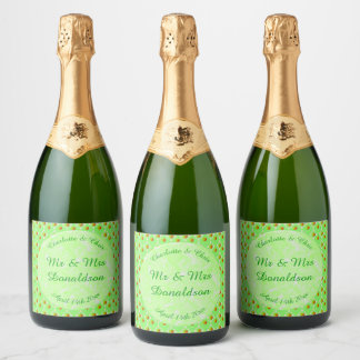 lenteviendringbloesem en appels sparkling wijnetiket