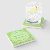  lenteviendringbloesem en appels stenen onderzetter (Zijkant)