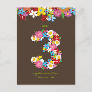 Lentevloerbloemen Garden Weddenschap Tabelnummer 3 Briefkaart