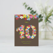 Lentevloerbloemen Garden Weddenschap Tabelnummer Briefkaart (Staand voorkant)