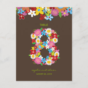 Lentevloerbloemen Garden Weddenschap Tabelnummer Briefkaart