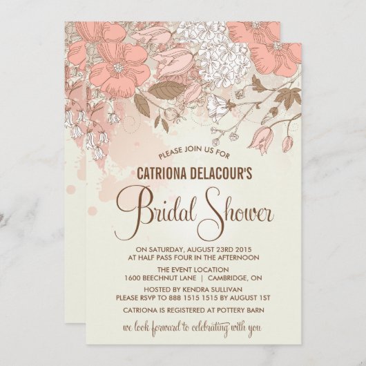 lentevloerbloemen — Uitnodiging (Voorkant / Achterkant)