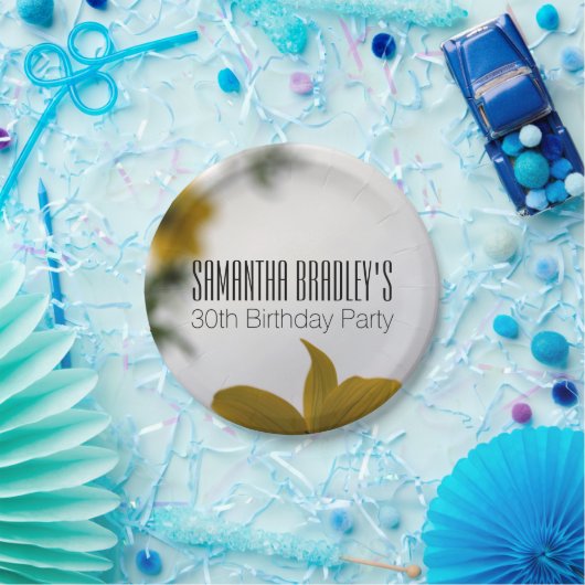 Lentevloeren 30e verjaardag Borden op papier Papieren Bordje (Feest)