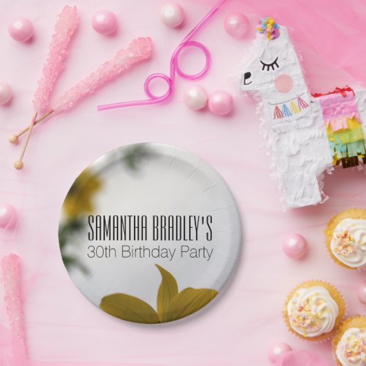 Lentevloeren 30e verjaardag Borden op papier Papieren Bordje (Feest)