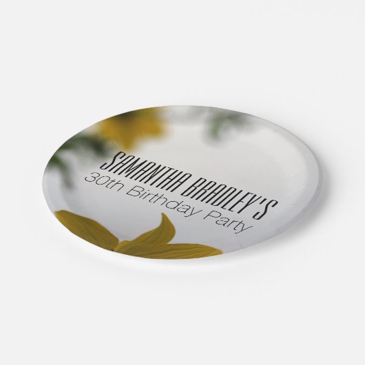 Lentevloeren 30e verjaardag Borden op papier Papieren Bordje (Gekanteld)