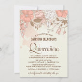  lentevloeren Quinceañera Uitnodiging (Voorkant)