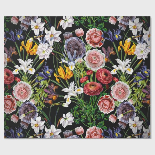 lentevloerpatroon cadeaupapier (Vlak)