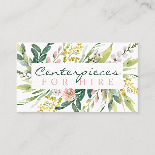 Lentevloerweddenschap en feestelijk hoofdkwartier visitekaartje (Voorkant)