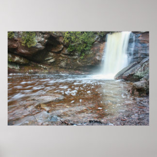 Lentevoerstroom bij Hungarian Falls – Upper Penins Poster