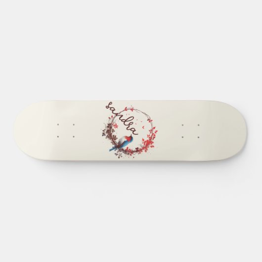 lentevogelbloem persoonlijk skateboard (Horizontaal)