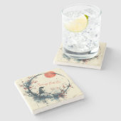 lentevogelbloem stenen onderzetter (Zijkant)