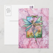Lentevreugde Elfje Fantasie Kunst Briefkaart (Voorkant / Achterkant)